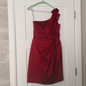 Davids Bridal red dress